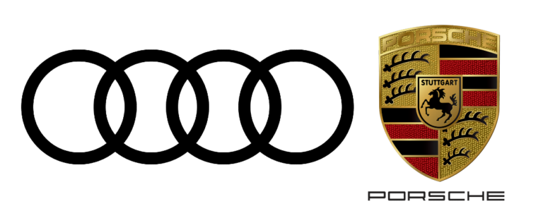 audi and porsche logo